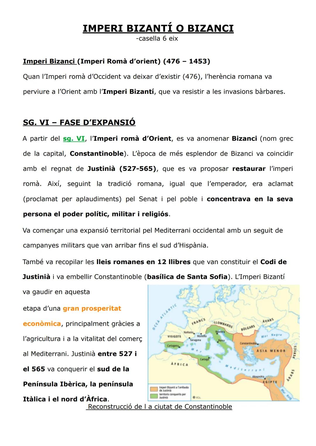 # IMPERI BIZANTÍ O BIZANCI
-casella 6 eix

Imperi Bizanci (Imperi Romà d'orient) (4761453)

Quan l'Imperi romà d'Occident va deixar d'existi