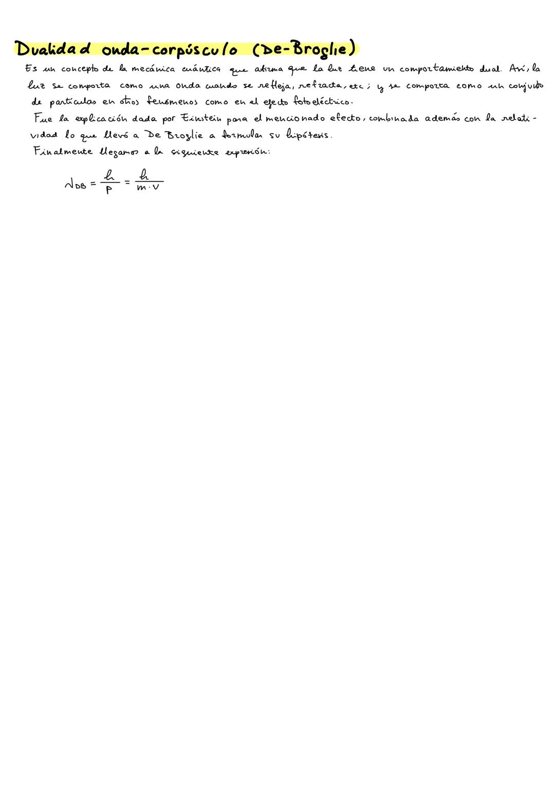 FÍSICA CUÁNTICA
Le pueden utilizar
ambs signe
J
Toda la energía de une onda está asociada a su frecuencia (f/2).
E = h · f
h. ✓
€ =
frecuenc