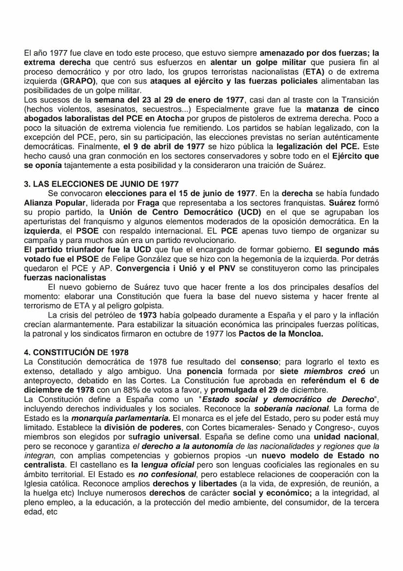 INTRODUCCIÓN
La Transición (1975-1982) es el proceso por el que España pasó de una dictadura a una
democracia. Es un periodo de tiempo relat
