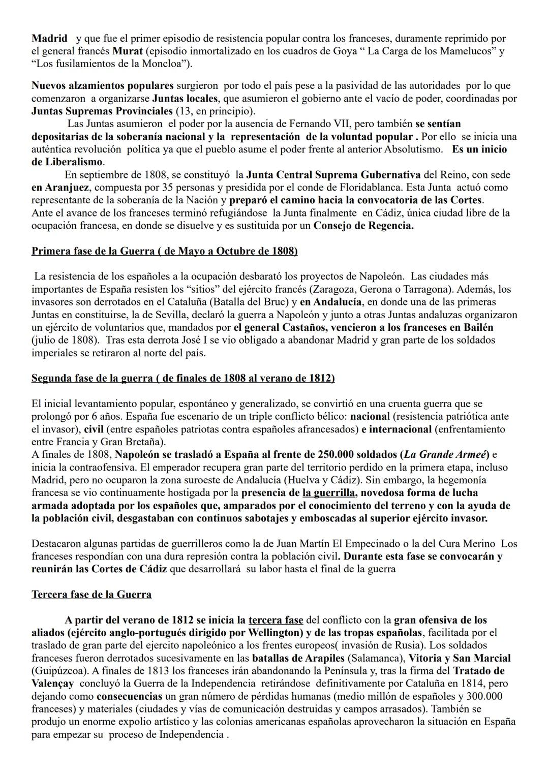 TEMA 1 : CRISIS DEL ANTIGUO RÉGIMEN. GUERRA DE LA INDEPENDENCIA
Y CORTES DE CÁDIZ
"Crisis de la monarquía borbónica. La Guerra de la Indepen