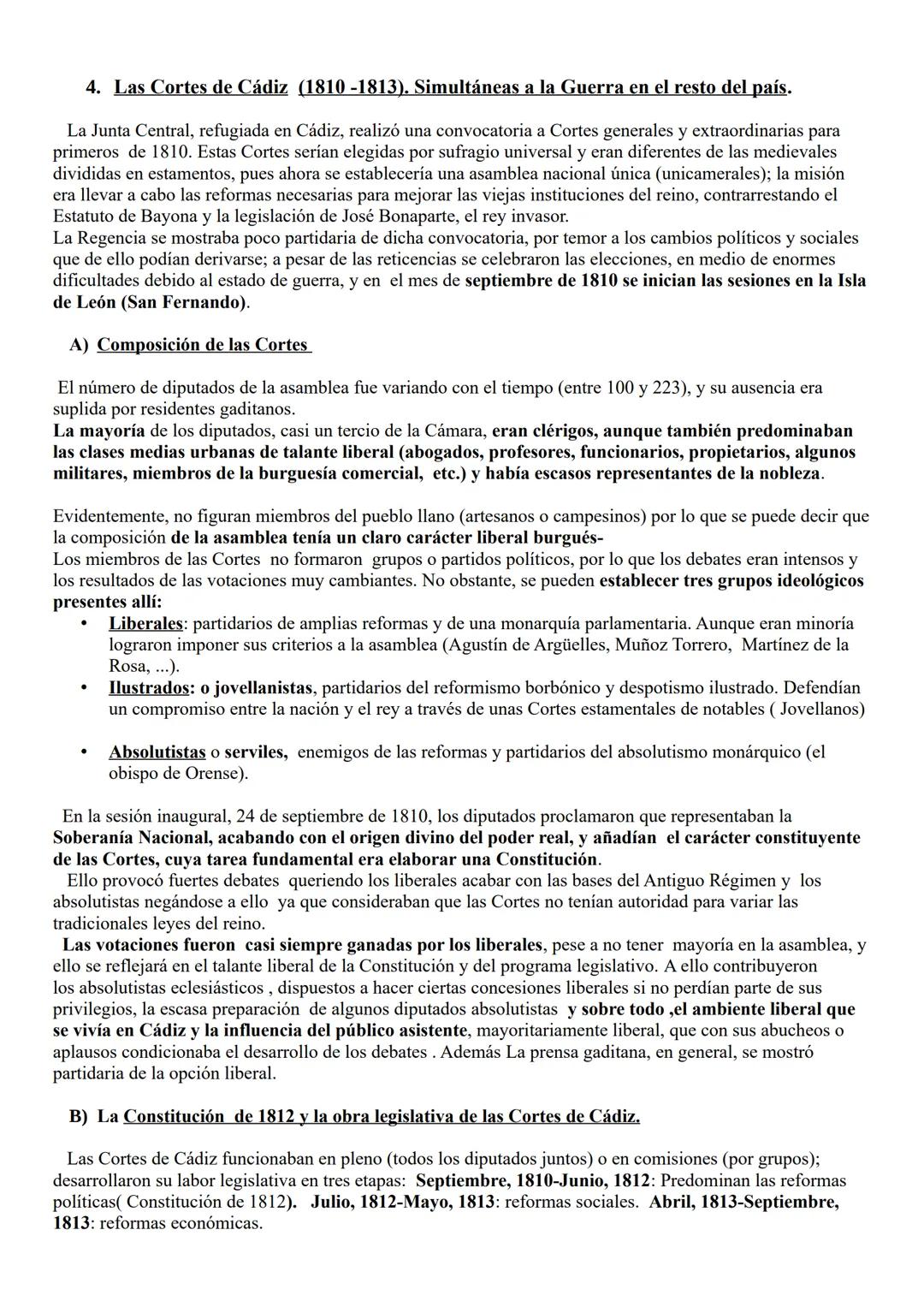 TEMA 1 : CRISIS DEL ANTIGUO RÉGIMEN. GUERRA DE LA INDEPENDENCIA
Y CORTES DE CÁDIZ
"Crisis de la monarquía borbónica. La Guerra de la Indepen