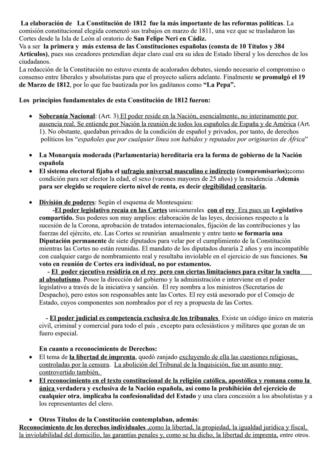 TEMA 1 : CRISIS DEL ANTIGUO RÉGIMEN. GUERRA DE LA INDEPENDENCIA
Y CORTES DE CÁDIZ
"Crisis de la monarquía borbónica. La Guerra de la Indepen