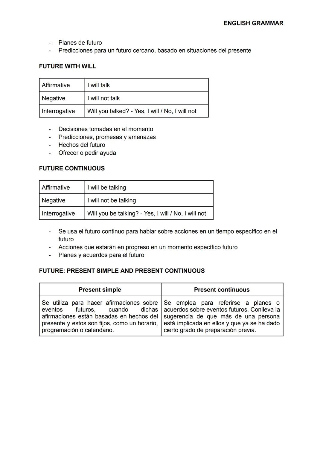 PRESENT SIMPLE
Affirmative
Negative
Interrogative
Hábitos y rutinas
Eventos y acciones repetidas
Hechos generales
Instrucciones
Eventos prog