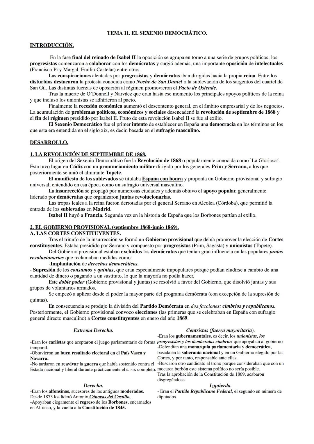 El sexenio democrático