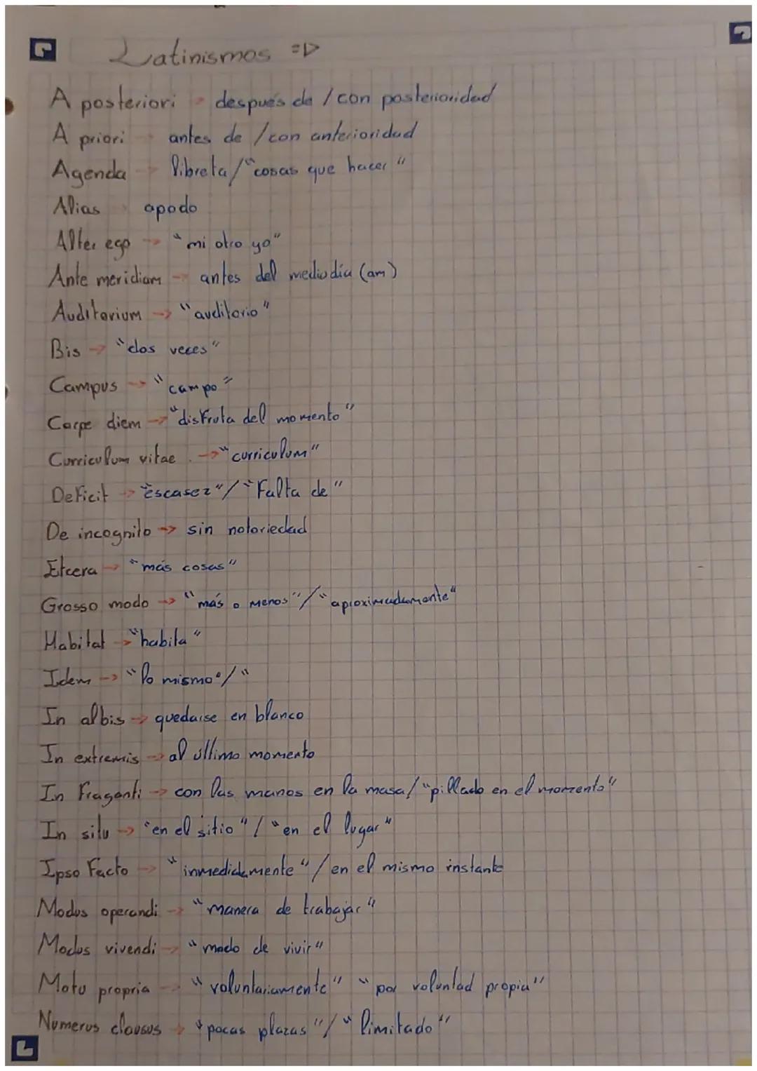 Los Latinísmos