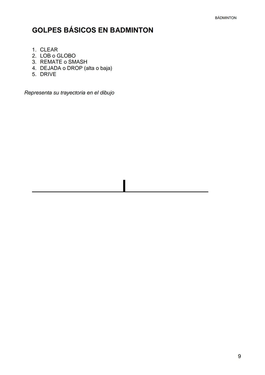 # BADMINTON

Antes de empezar, tenemos que "encuadrar" al bádminton dentro de la clasificación
general de los deportes. El bádminton pertene