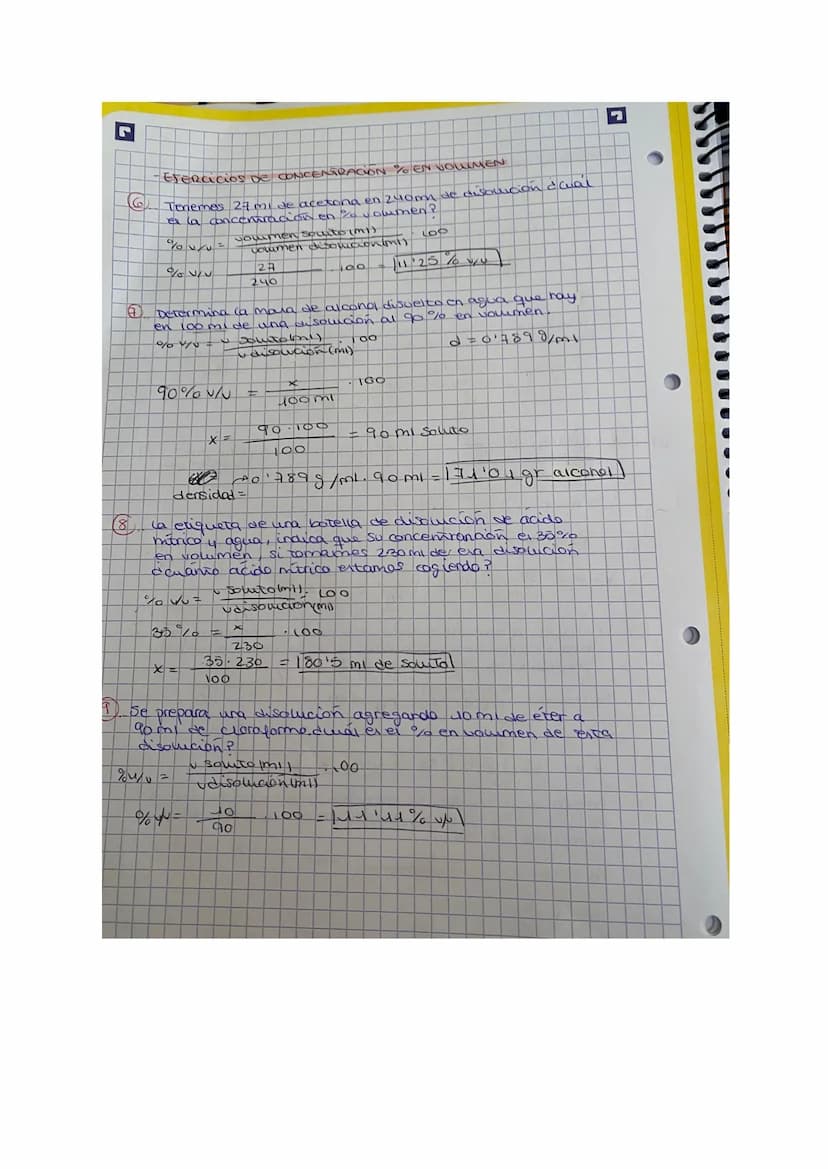 JI
(4)
5
PROBLEMAS DE CONCENTRACIÓN DE DisolucioNES /
EJERCICIOS DE CONCENTRACION 9 EN MASA
-Tenemos 30 gr de sal disuelta en 2003r de disol