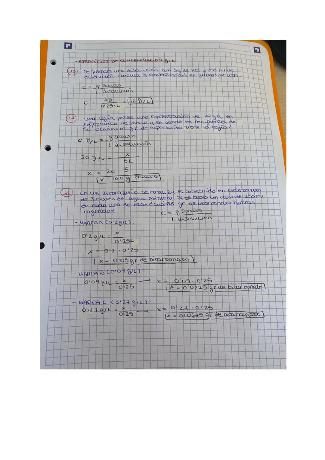 JI
(4)
5
PROBLEMAS DE CONCENTRACIÓN DE DisolucioNES /
EJERCICIOS DE CONCENTRACION 9 EN MASA
-Tenemos 30 gr de sal disuelta en 2003r de disol