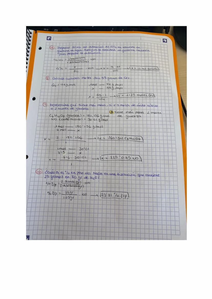 JI
(4)
5
PROBLEMAS DE CONCENTRACIÓN DE DisolucioNES /
EJERCICIOS DE CONCENTRACION 9 EN MASA
-Tenemos 30 gr de sal disuelta en 2003r de disol