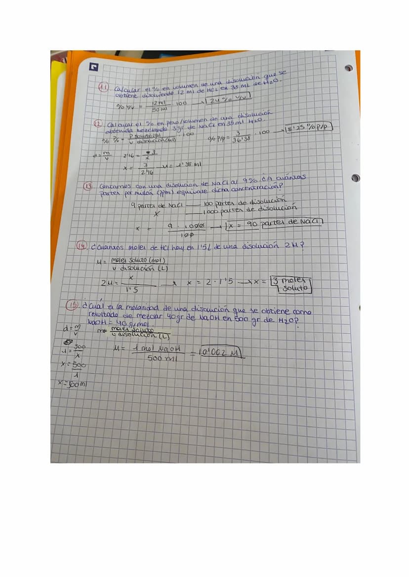 JI
(4)
5
PROBLEMAS DE CONCENTRACIÓN DE DisolucioNES /
EJERCICIOS DE CONCENTRACION 9 EN MASA
-Tenemos 30 gr de sal disuelta en 2003r de disol