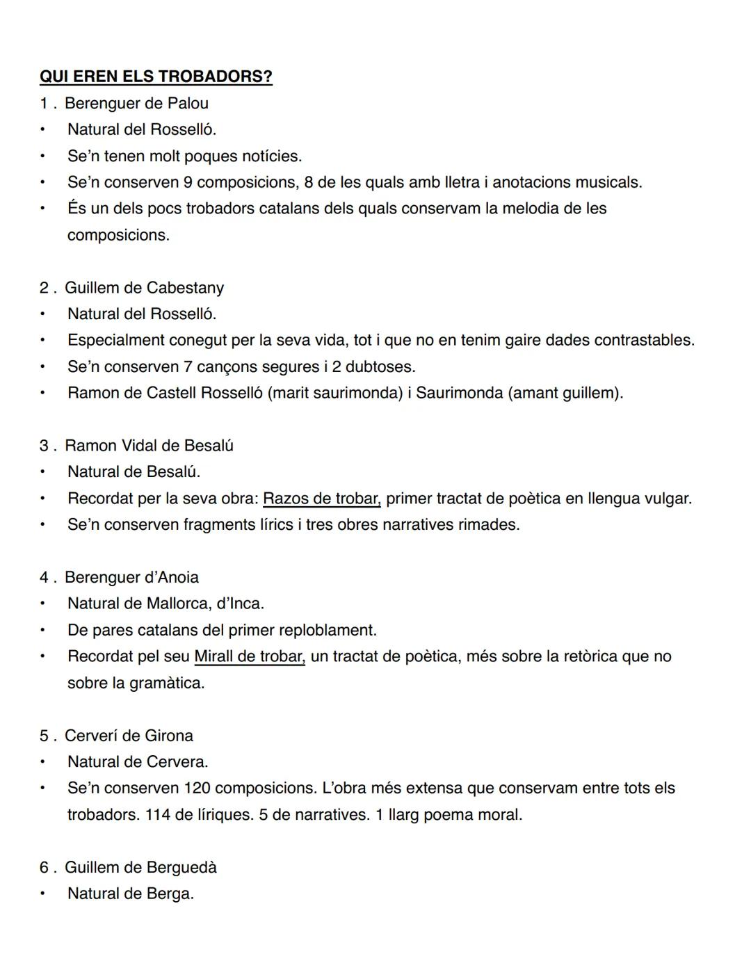 # LITERATURA 1: L'EDAT MITJANA I ELS TROBADORS

Segle V (cau l'Imperi Romà d'Occident (Roma)
$
\longrightarrow$ Derrotat pels germànics (bàr