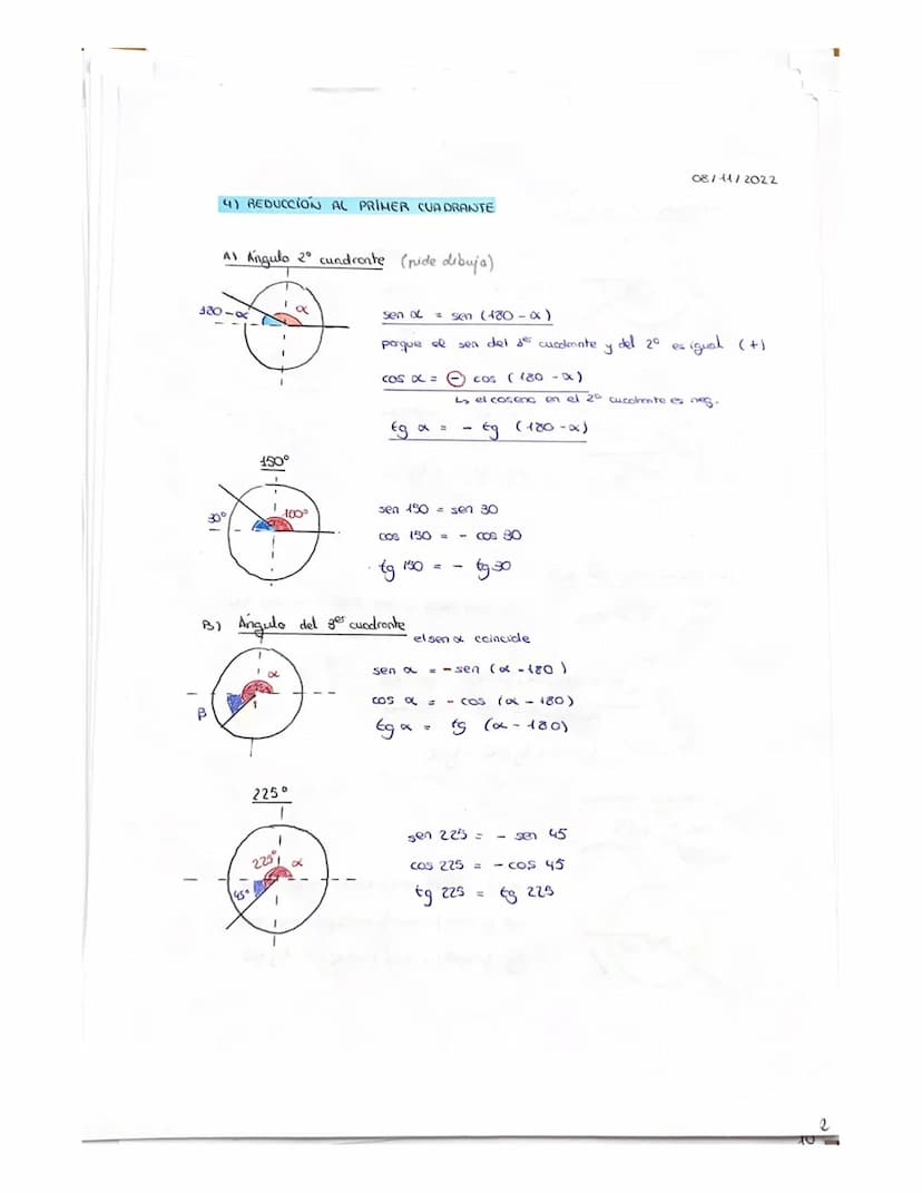 
<p>In this document, we will cover various trigonometry formulas and exercises. You can find exercises for 4th-year high school (4 eso) as 