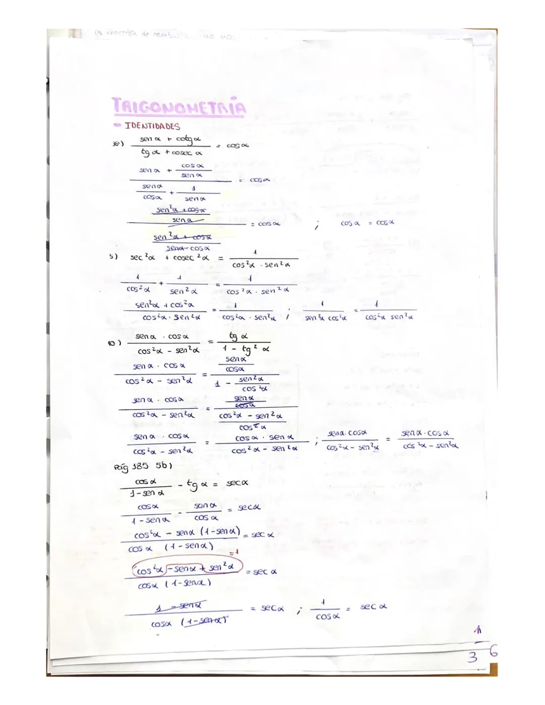 
<p>In this document, we will cover various trigonometry formulas and exercises. You can find exercises for 4th-year high school (4 eso) as 