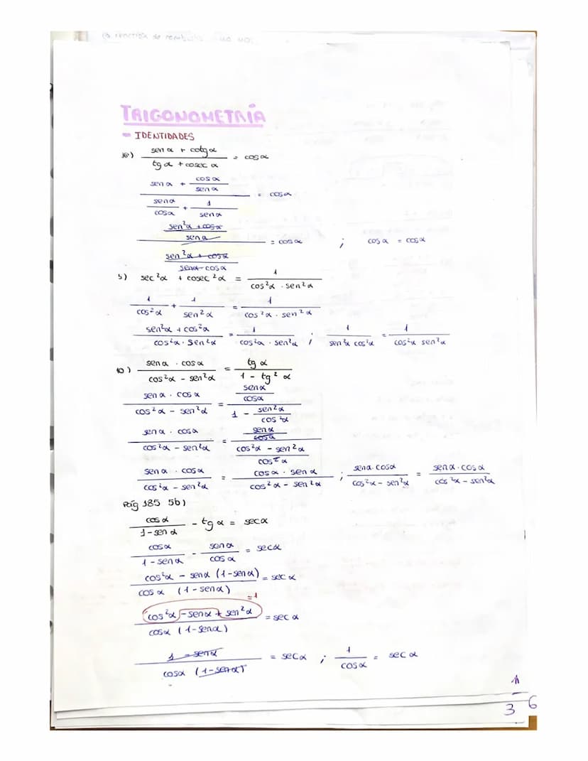 
<p>In this document, we will cover various trigonometry formulas and exercises. You can find exercises for 4th-year high school (4 eso) as 