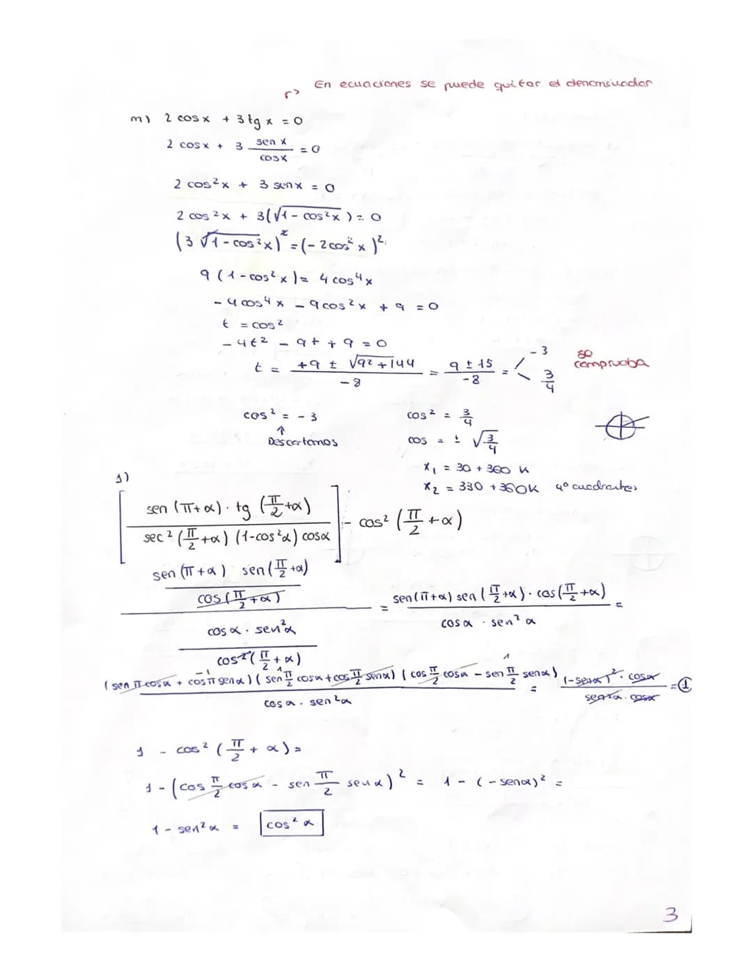 
<p>In this document, we will cover various trigonometry formulas and exercises. You can find exercises for 4th-year high school (4 eso) as 