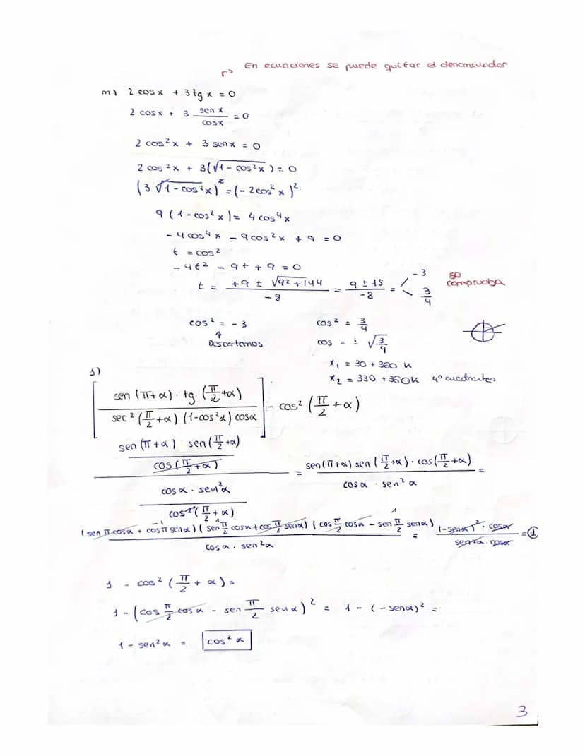 
<p>In this document, we will cover various trigonometry formulas and exercises. You can find exercises for 4th-year high school (4 eso) as 