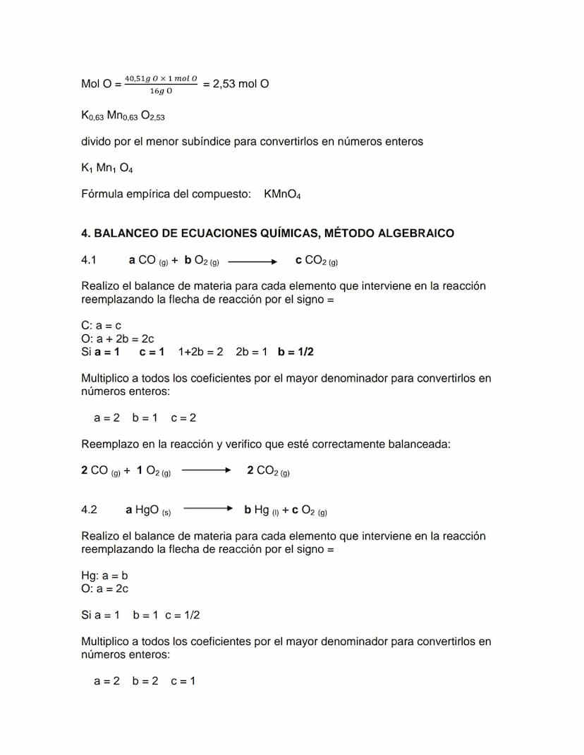 TRABAJO PRACTICO Nº 3
1. MASA, MOLES Y EL NÚMERO DE AVOGADRO
1.1 Para una masa de 600g de CO2 (g) calcular:
a) moles de CO2; moles de O2; mo