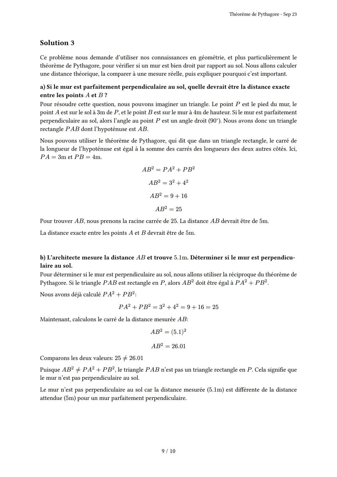 # Théorème de Pythagore

Généré par Knowunity.fr - Sep 23

Description: Cet examen évalue votre compréhension du Théorème de Pythagore et se