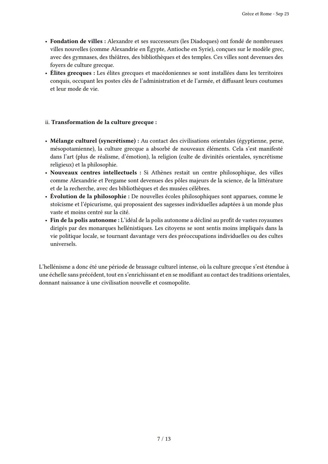 Grèce et Rome

Généré par Knowunity.fr - Sep 23

Description: Cet examen couvre les civilisations grecque et romaine antiques.

Bonne chance