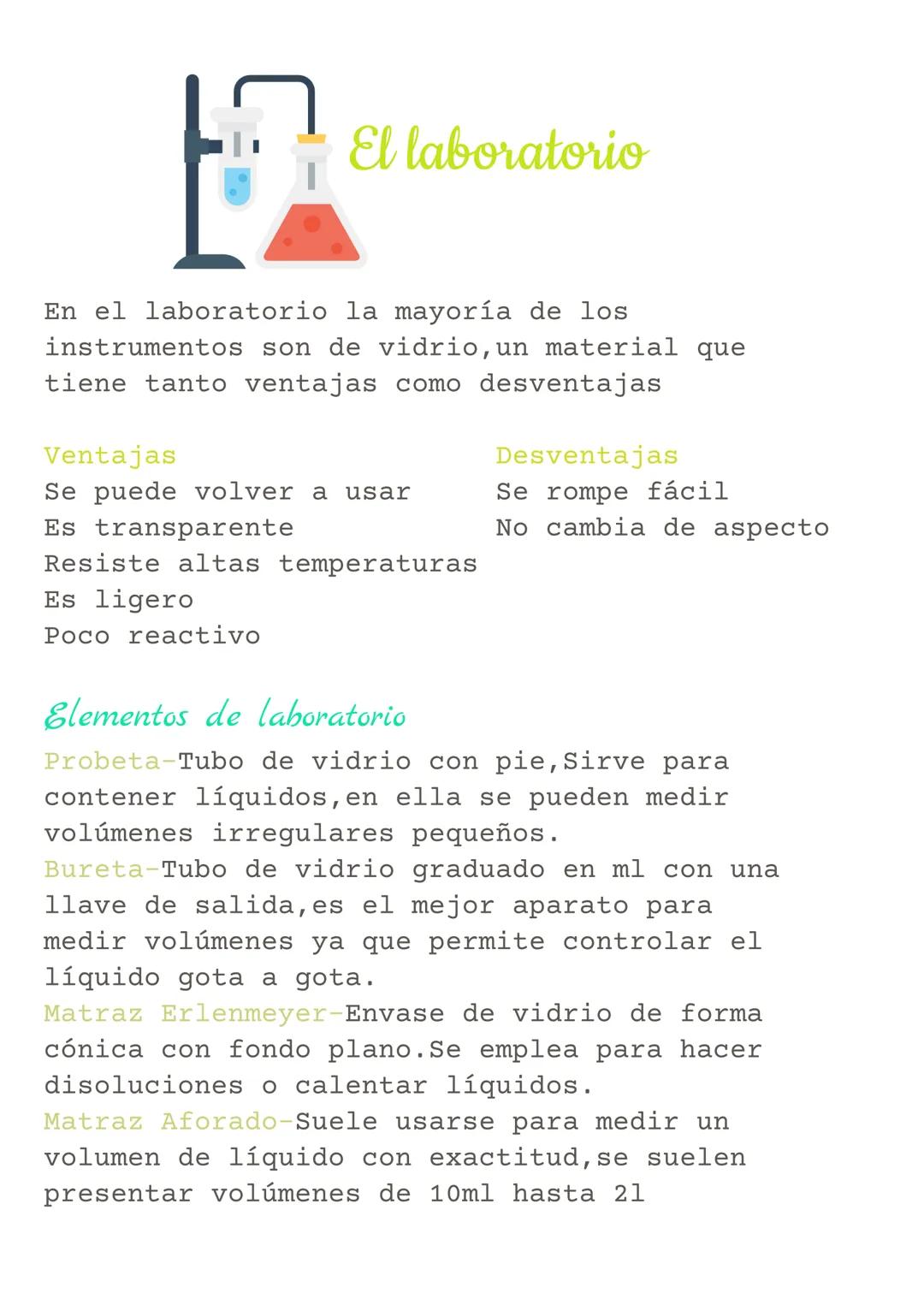 E
El laboratorio
En el laboratorio la mayoría de los
instrumentos son de vidrio, un material que
tiene tanto ventajas como desventajas
Venta
