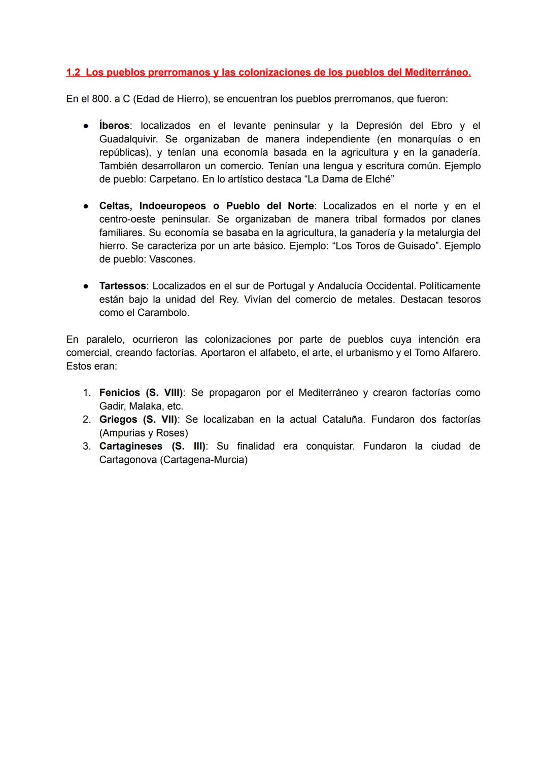 # 1.1 El Paleolítico y el Neolítico
El Paleolítico comenzó hace 1,2. millones de años. Los restos más antiguos pertenecen al
Homo Antecesso