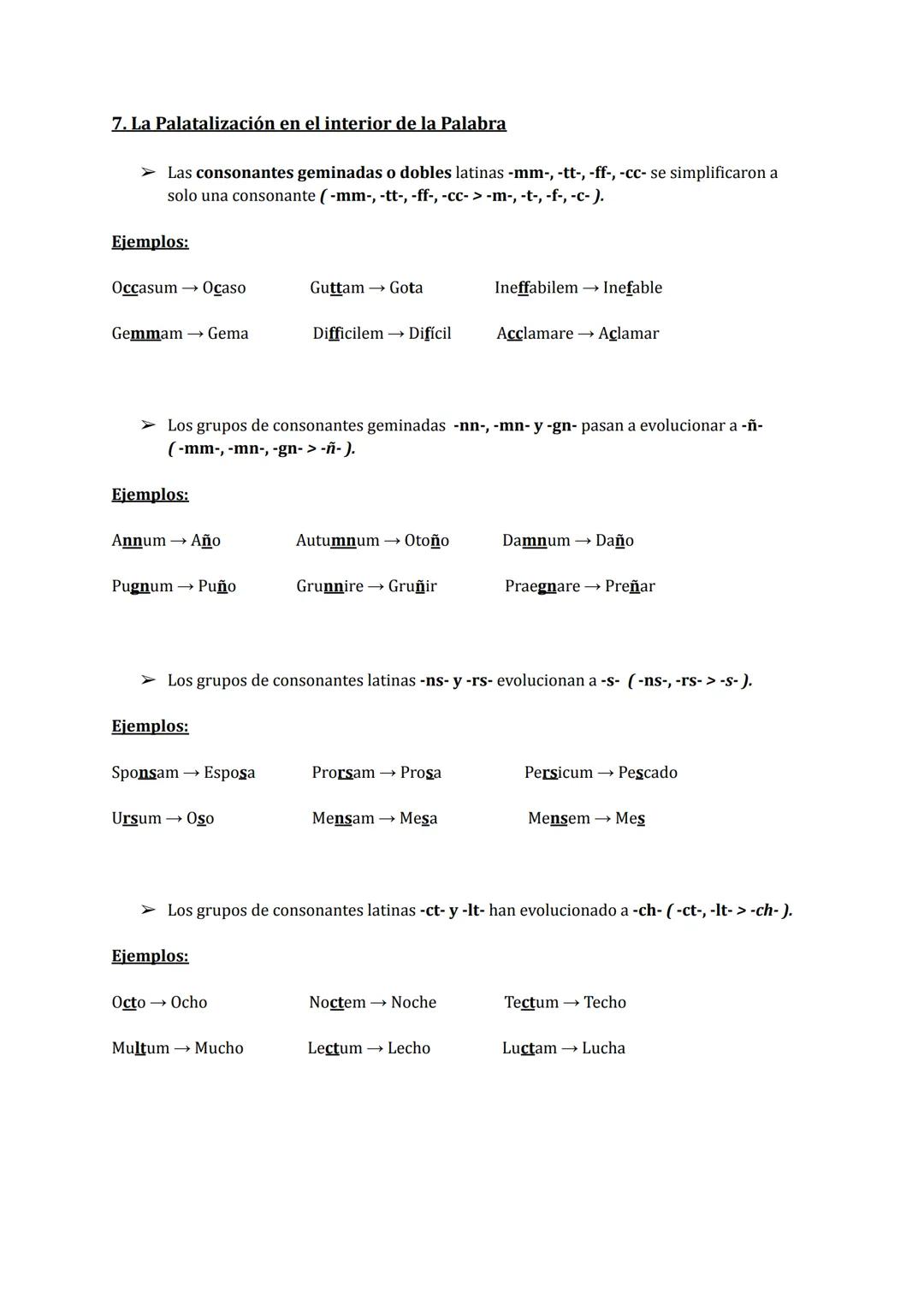 # LATÍN 4º ESO
EVOLUCIÓN FONÉTICA
1. Apócopes
La Apócope se refiere a la pérdida de un fonema o sílaba al final de una palabra. En el
pro