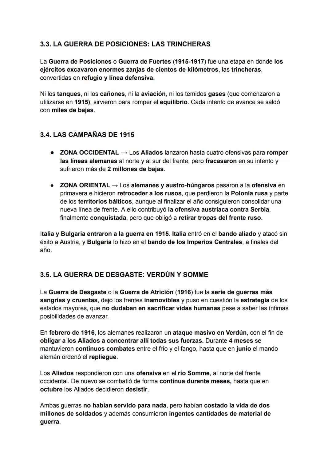 HISTORIA 4º ESO
BLOQUE 4: LA PRIMERA GUERRA MUNDIAL
La Primera Guerra Mundial ocurrió entre 1914 y 1918, y fue una de las más mortíferas d