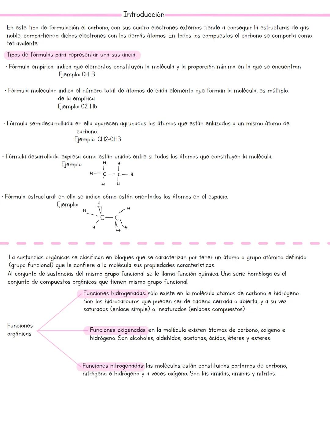 FORMULACIÓN
ORGÁNICA # Introducción
En este tipo de formulación el carbono, con sus cuatro electrones externos tiende a conseguir la estru