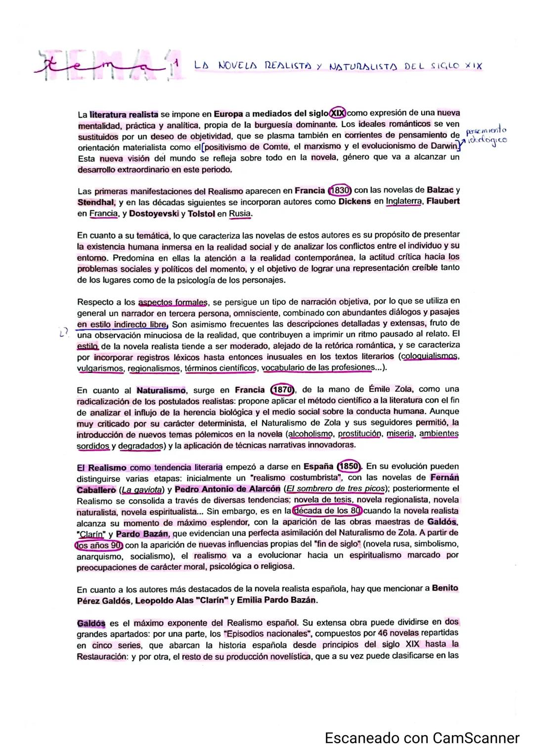 اسم عاد
LA NOVELA REALISTA Y NATURALISTA DEL SIGLO XIX
La literatura realista se impone en Europa a mediados del siglo XIX como expresión de