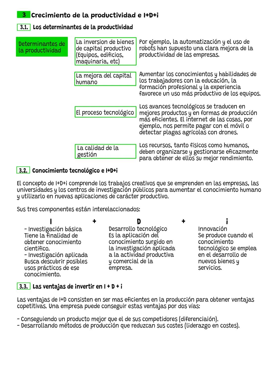 # Tema 6 PRODUCTIVIDAD, EFICIENCIA E
INNOVACIÓN
1 Productividad global o total
Mide la relación que hay entre el valor en unidades monetar