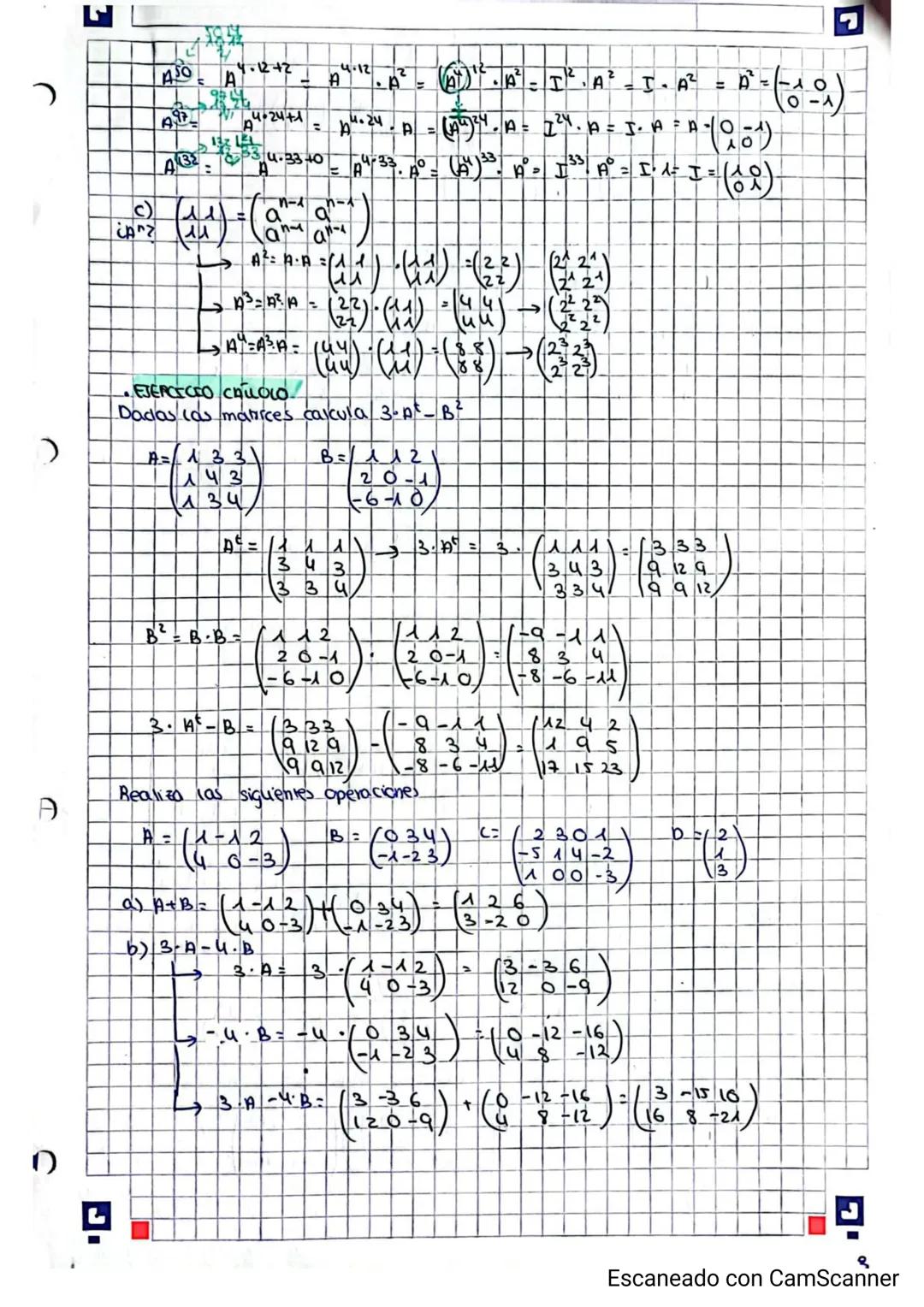 >
Icha marriz A es una caja de la forma
A = / α1₁ 0₁₂ 019
ejemplos
a) cuadrada.
A=/O (2
azı az² az3.
• a31 a32 C33/
a) (243) dos filos, tres