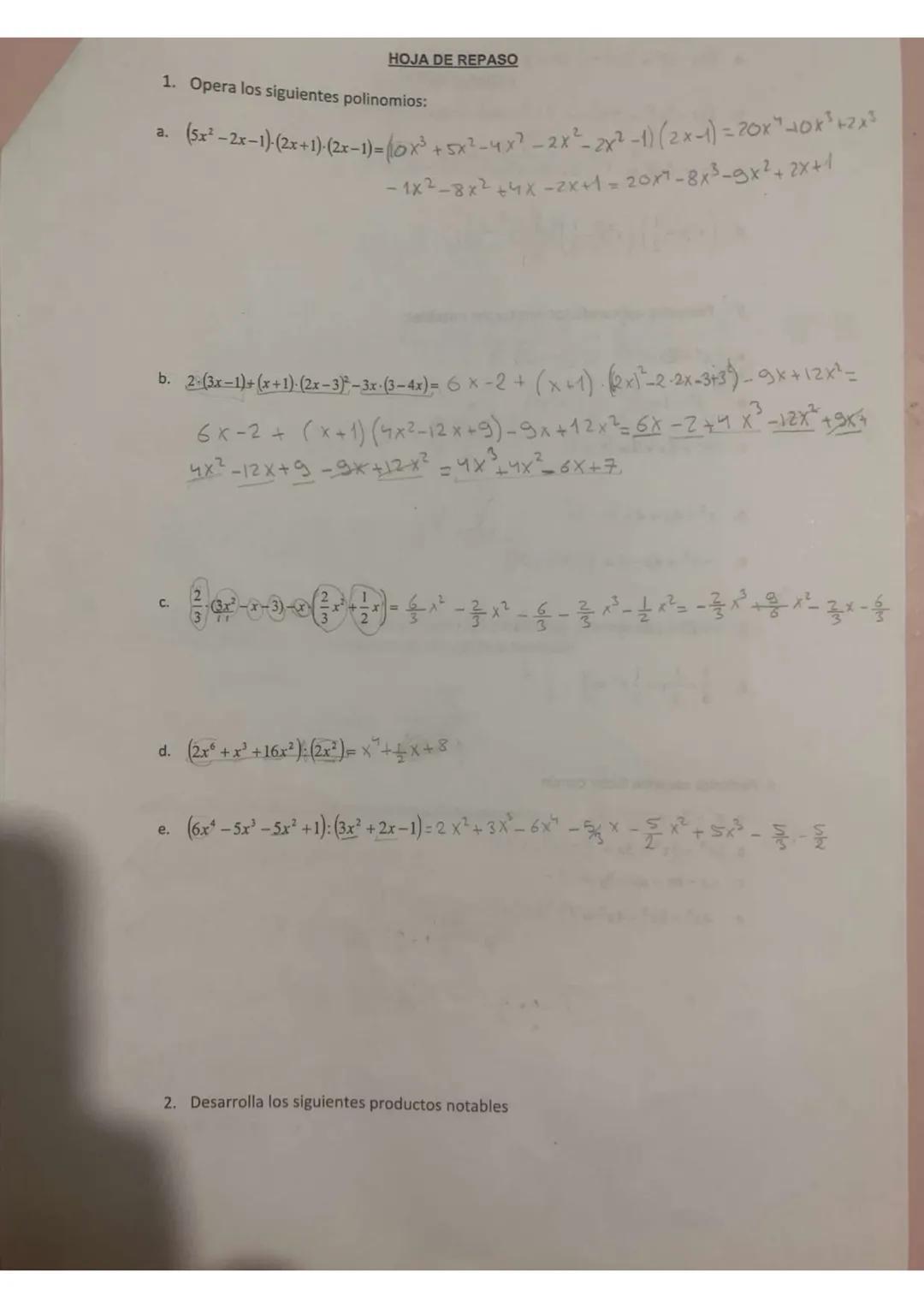 HOJA DE REPASO II
1. Simplifica aplicando las propiedades de las potencias:
& s[ 0 & +5 3
25² 2³.6² (51)² 23 (3.21² - 2.2.3.2
3³.8².54
3 (21