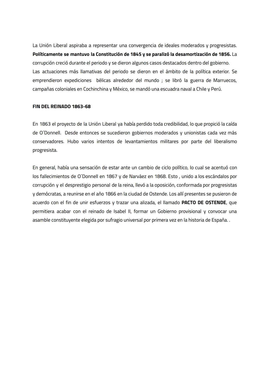 # BLOQUE 6. EL REINADO DE ISABEL II
El período iniciado en España a raíz de la muerte de Fernando VII representó el final del Antiguo
Régim