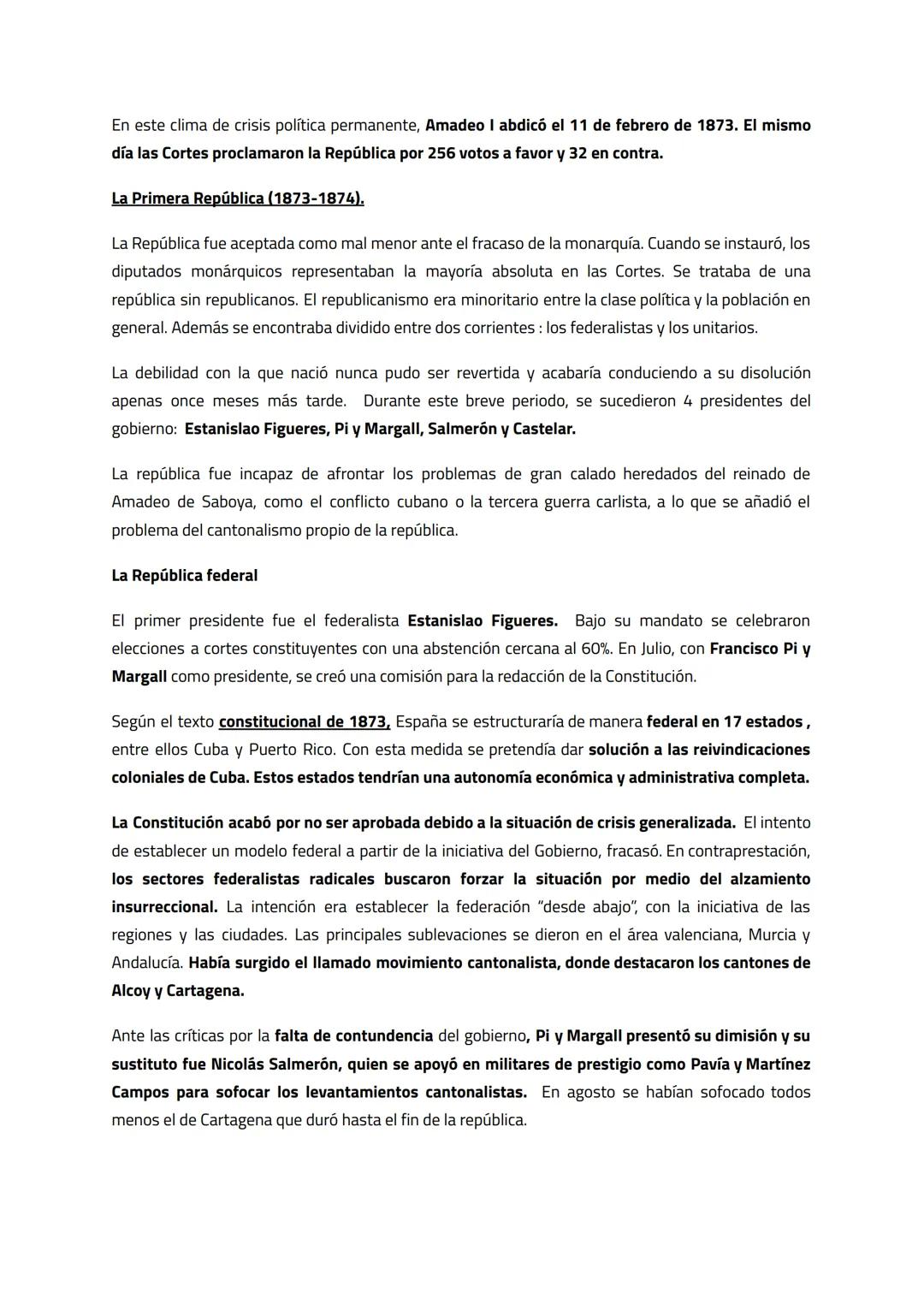 # EL SEXENIO DEMOCRÁTICO
El malestar político y social que acompañó a los últimos años del reinado de Isabel II, trajo como
consecuencia la
