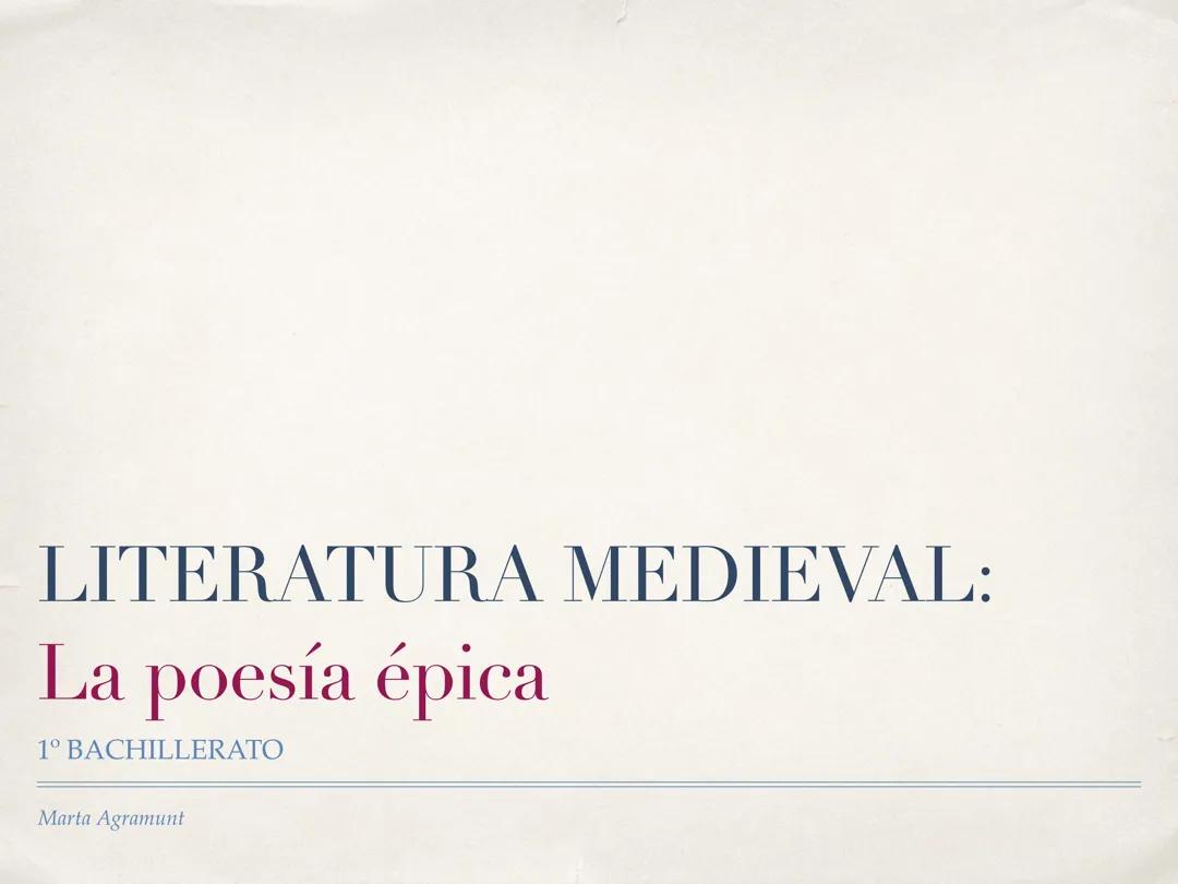 Introducción a la Literatura Medieval