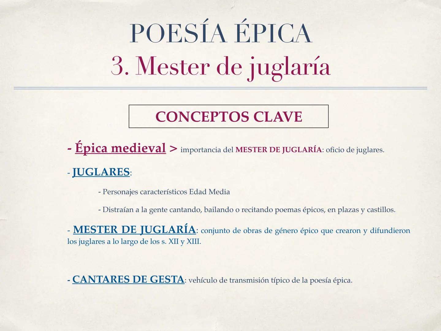 - LITERATURA MEDIEVAL:
- La poesía épica
- 1º BACHILLERATO
- Marta Agramunt # ANTES DE COMENZAR...
---
¿Qué es la poesía épica? # POESÍA É