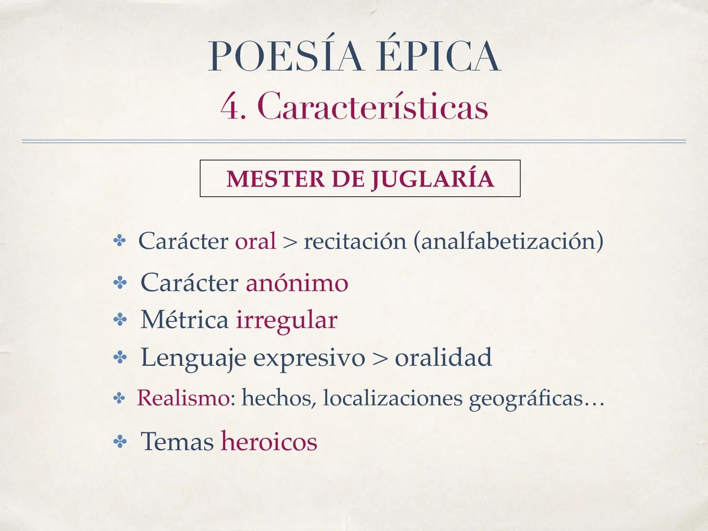 - LITERATURA MEDIEVAL:
- La poesía épica
- 1º BACHILLERATO
- Marta Agramunt # ANTES DE COMENZAR...
---
¿Qué es la poesía épica? # POESÍA É