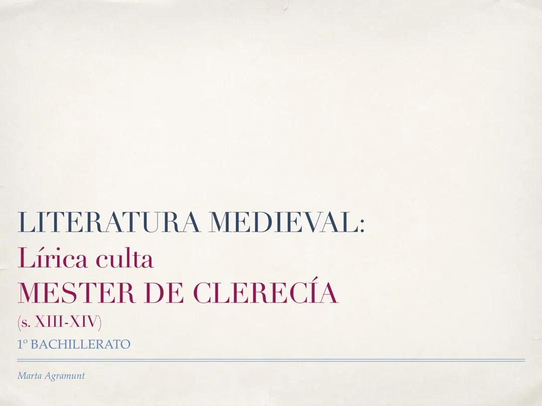 LITERATURA MEDIEVAL