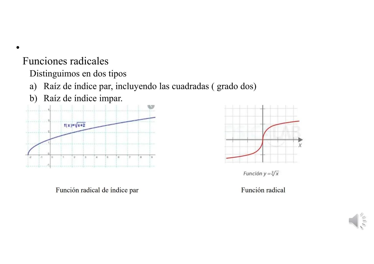 ESTUDIO DE FUNCIONES
Concepto y Dominio
• ¿Qué es una función?
●
Una función es una fórmula matemática con dos variables x e y. Xes la varia