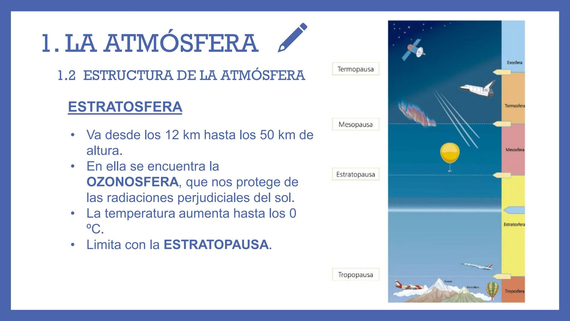 # LA
# ATMÓSFERA
UNIDAD 2 # “SIN LA
# ATMÓSFERA, LA
# VIDA EN LA
# TIERRA NO
# SERÍA POSIBLE” # ¿QUÉ VAMOS A ESTUDIAR?
1. LA ATMOSFERA
