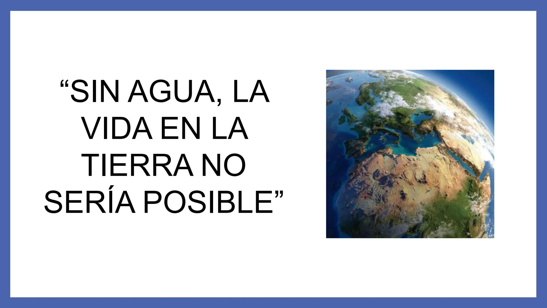 # LA
# HIDROSFERA
UNIDAD 3 "SIN AGUA, LA
VIDA EN LA
TIERRA NO
SERÍA POSIBLE" # ¿QUÉ VAMOS A ESTUDIAR?
1. EL AGUA
1.1 La molécula de a