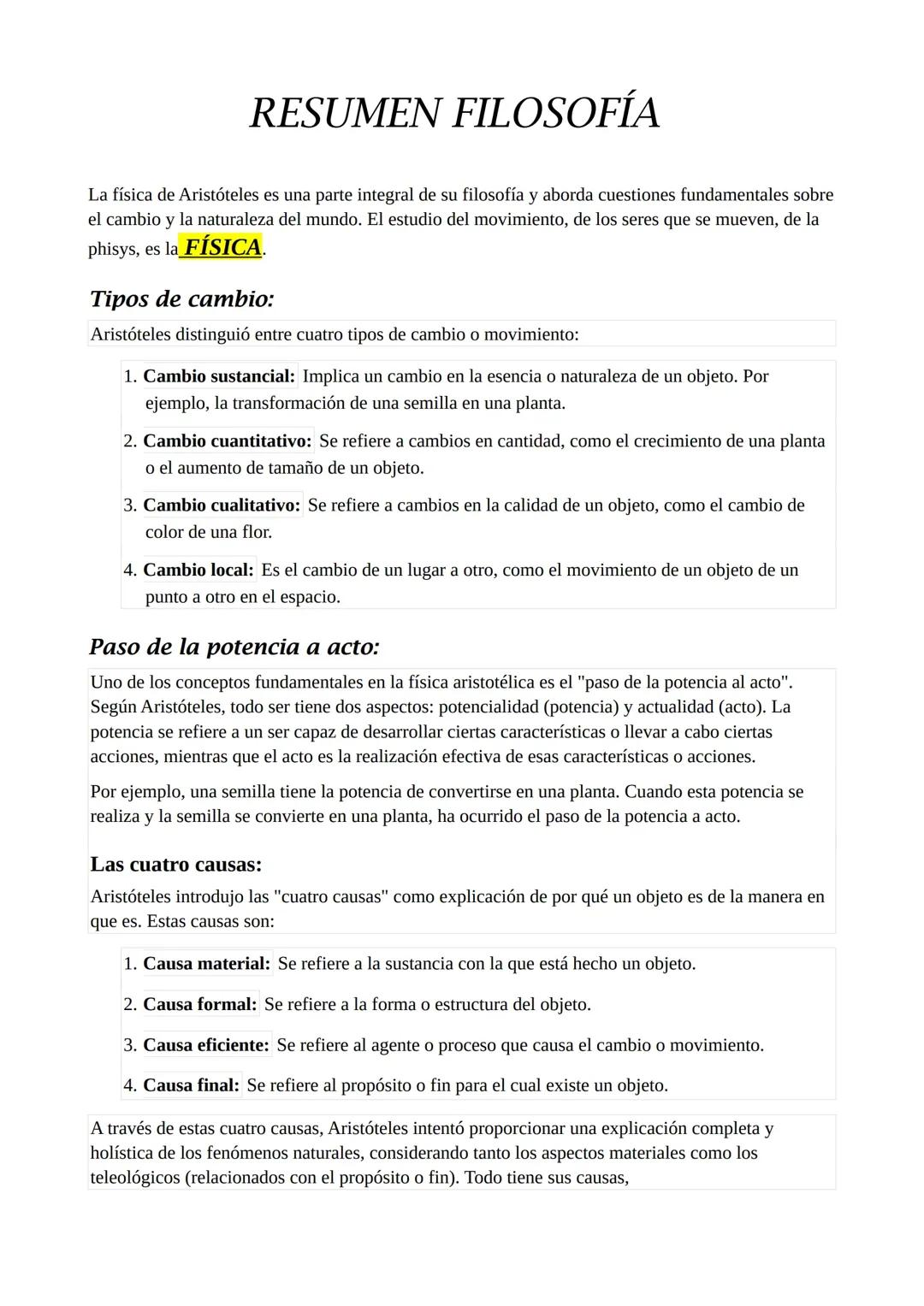 Resumen Aristóteles, escuelas helenísticas y conflicto fe y razón