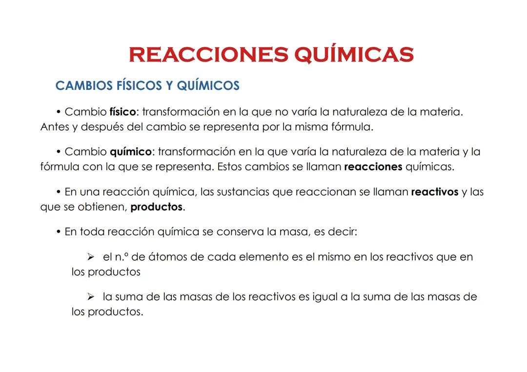 Reacciones químicas