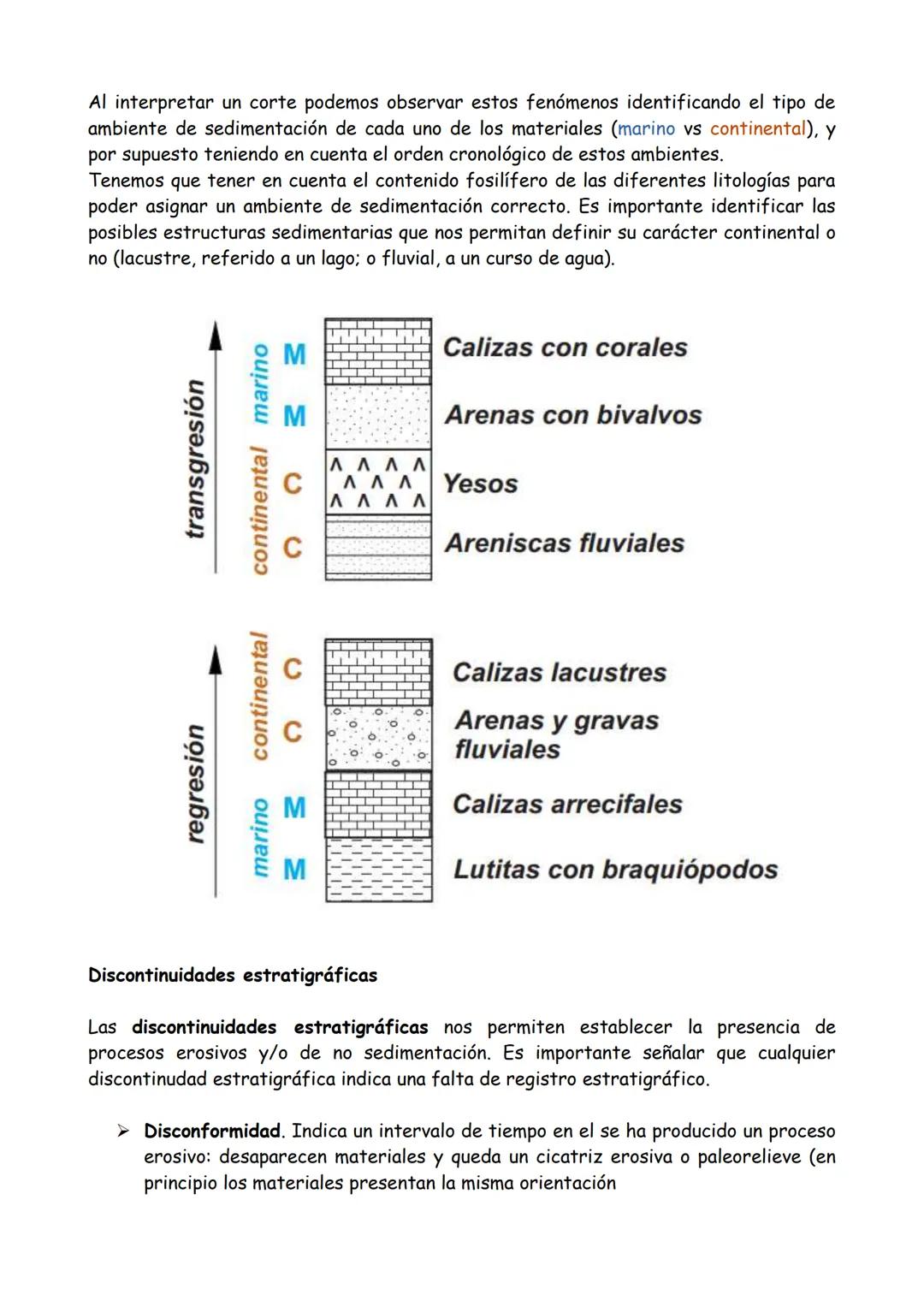 # Interpretación de cortes geológicos
## Historia geológica
Una historia geológica es la descripción cronológica de los procesos geológico