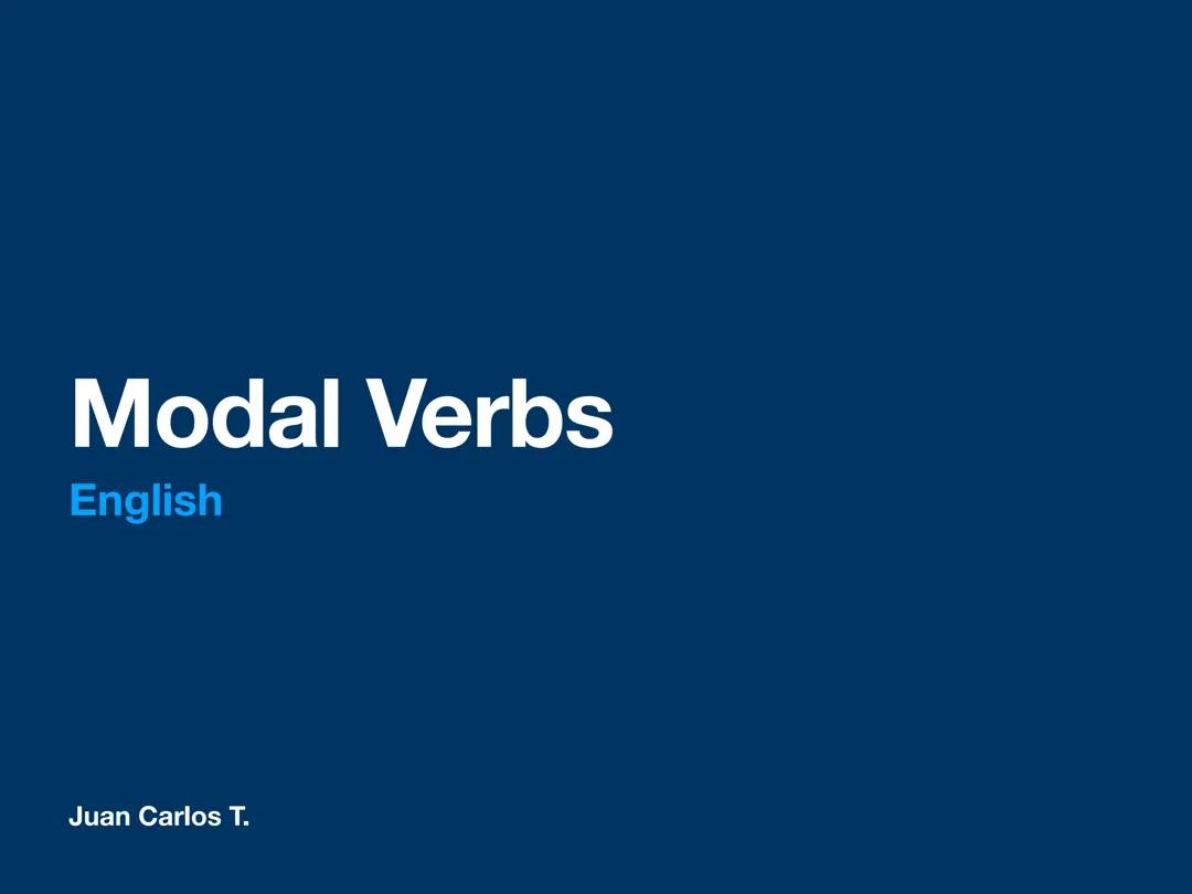 MODAL VERBS