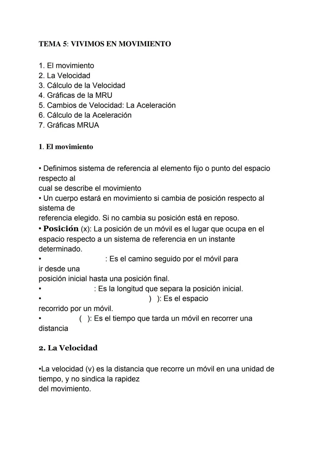 El movimiento