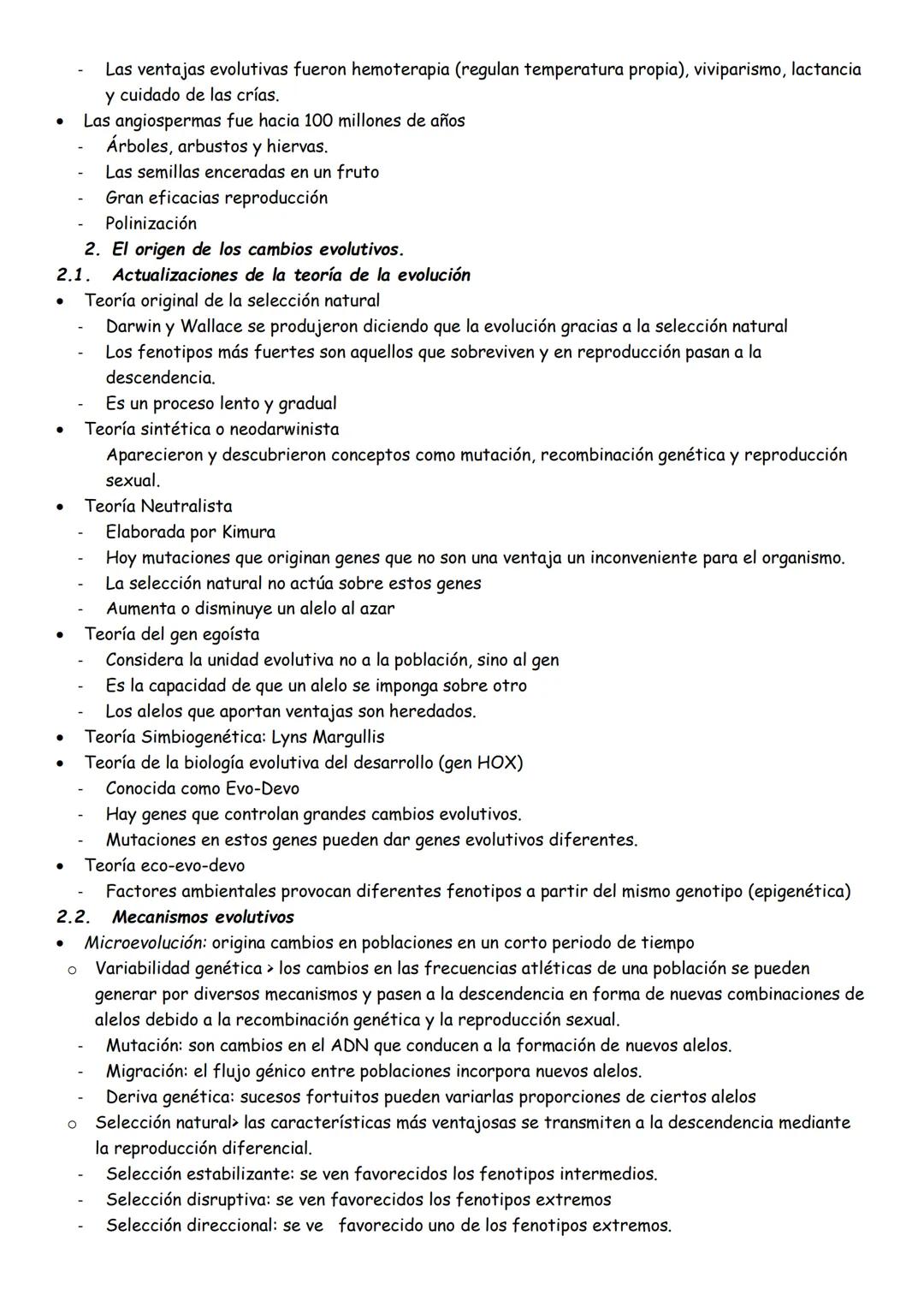 EVOLUCION Y CLASIFICACION DE LOS SERES VIVOS
1. Los grandes cambios en los seres vivos
•
La vida surgió hace unos 3700 millones de años
•
•