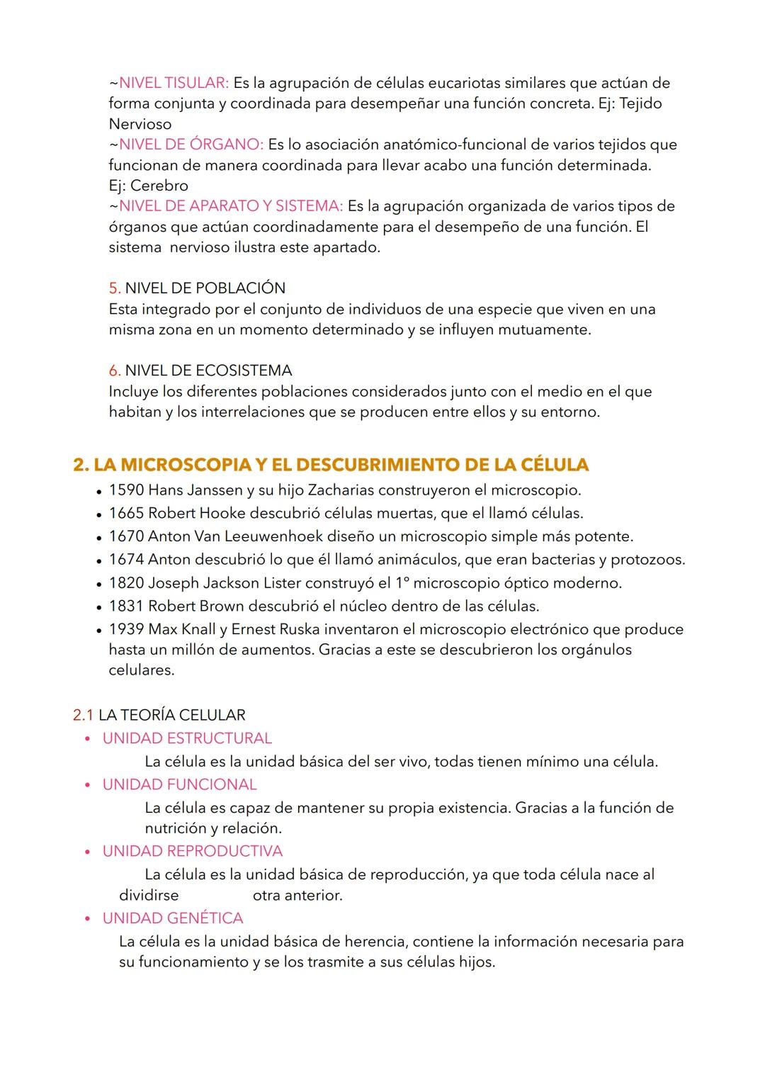 # TEMA 1 BIOLOGIA
## 1. NIVELES DE ORGANIZACIÓN DE LA MATERIA VIVA
LA MATERIA
Se organiza en una serie de niveles sucesivos cuyo grado de