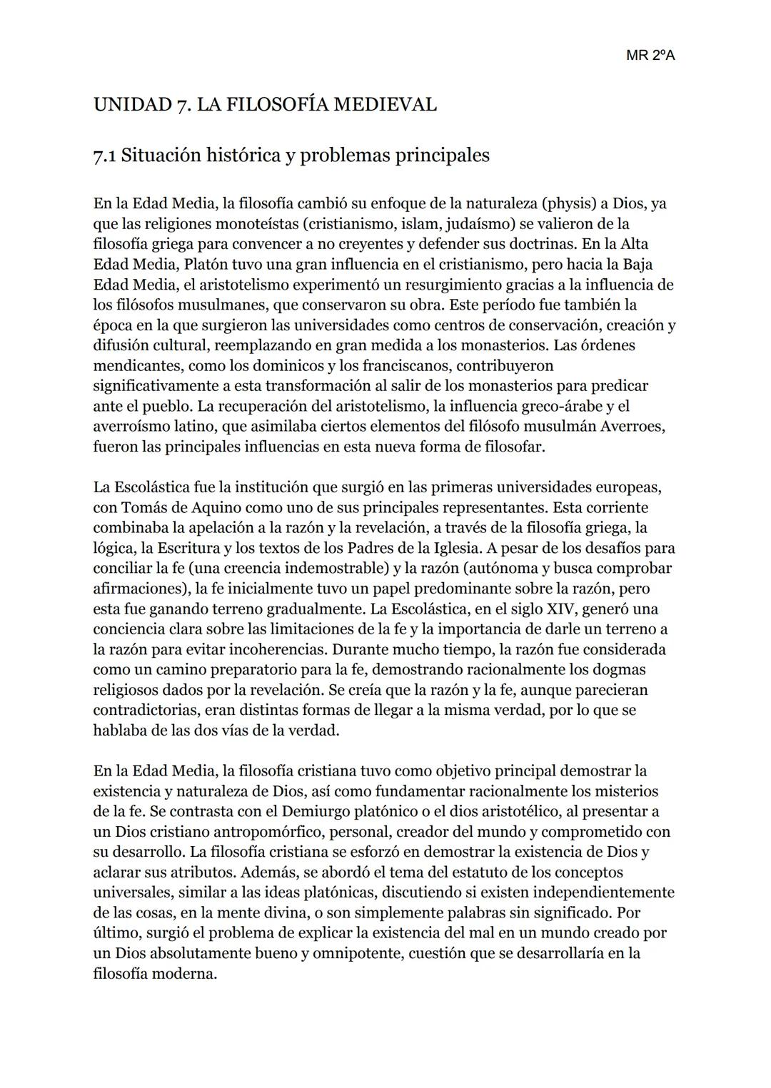 MR 2ºA
UNIDADES: 5 ARISTÓTELES
6 LA FILOSOFÍA HELENÍSTICA
7 LA FILOSOFÍA MEDIEVAL
UNIDAD 5. ARISTÓTELES
5.1 La figura histórica de Aristótel