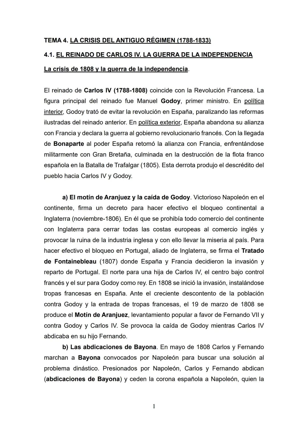 TEMA 4: La crisis del Antiguo Régimen